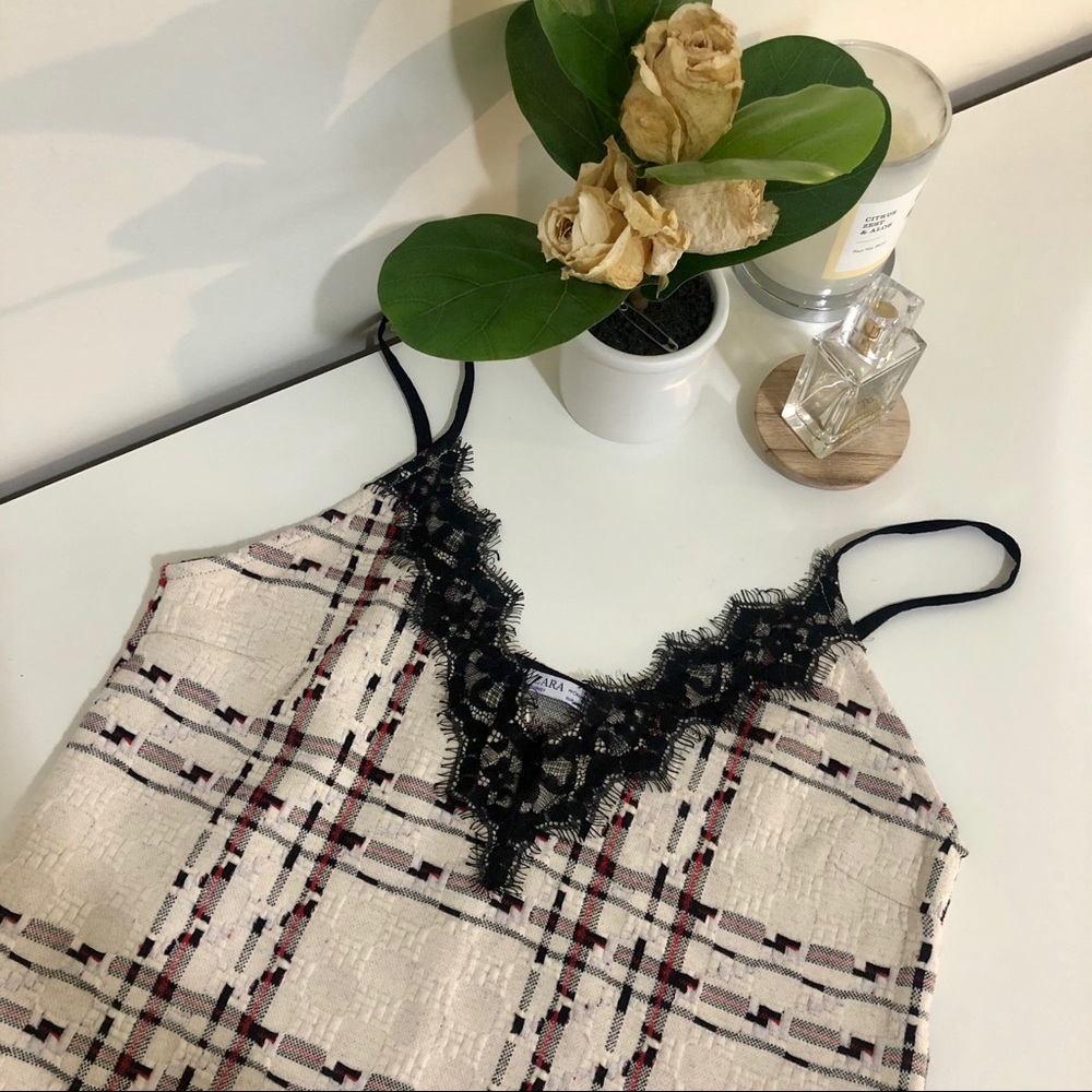 Plaid cami top